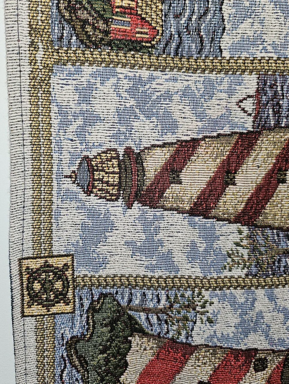 Lighthouse Table Runner Tapestry Ramie